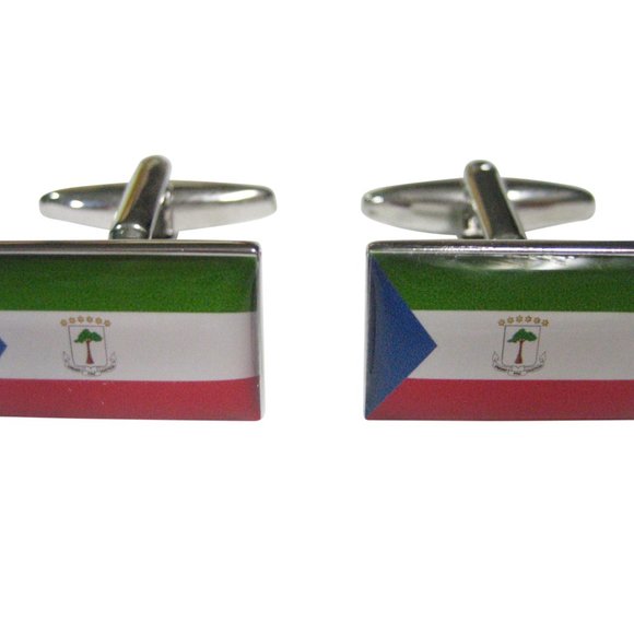 Equatorial Guinea Flag Cufflinks, Lapel Pins, Tie Bars  Republic of Equatorial Guinea Flag Cufflinks